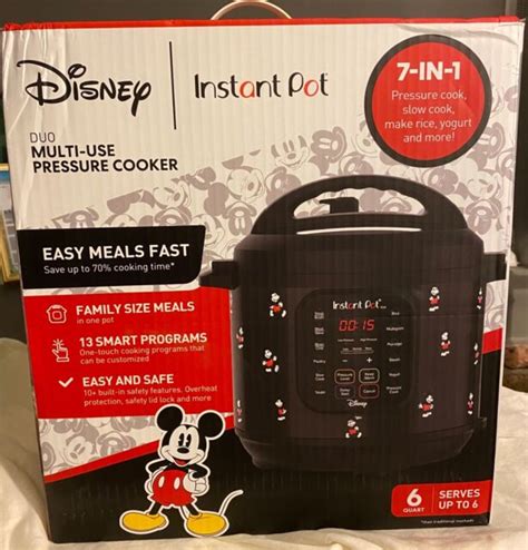 Disney Mickey Mouse Instant Pot Duo Multi Use In Pressure Cooker