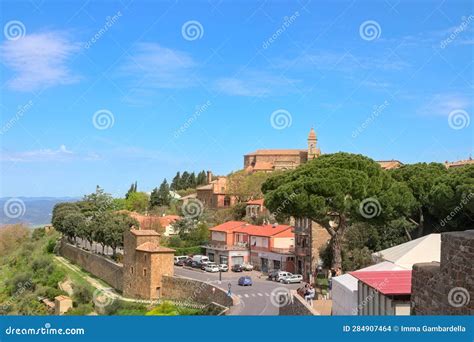 Val D Orcia, Landscape on the Infinite Valley with Lake at the Base ...