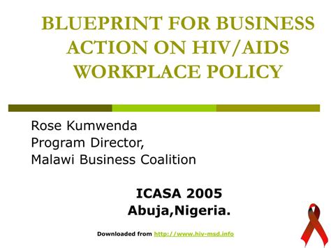 Ppt Blueprint For Business Action On Hivaids Workplace Policy