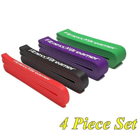 Fitness Dreamer Resistance Bands, Exercise Loop Bands and Workout Bands Set of 4, 41-inch ...