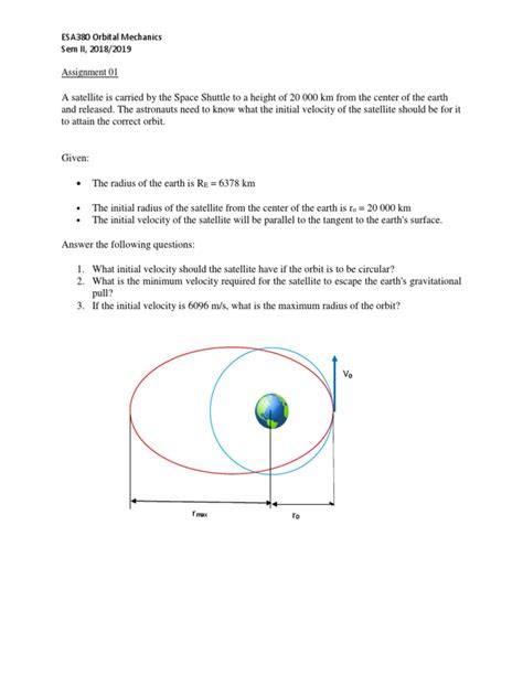 Orbital Mechanics Assignment - Calculating Satellite Velocity and ...