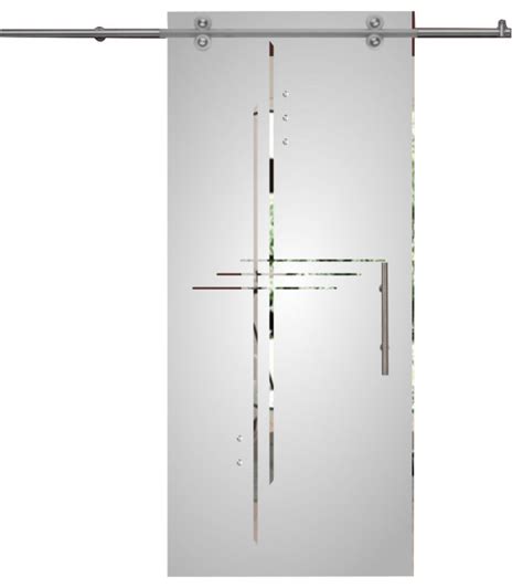 Single Sliding Glass Barn Door Design V2000 30 X84 Modern Interior Doors By Glass Door