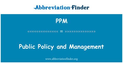 PPM significa Las políticas públicas y gestión Public Policy and