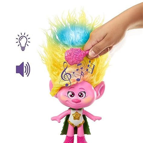 Mattel Dreamworks Trolls Band Together Toys Rainbow Hairtunes Viva Doll With Lights Music