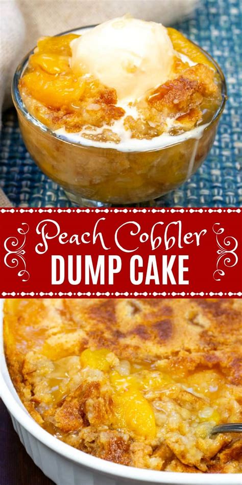 Peach Cobbler Dump Cake - Flavor Mosaic