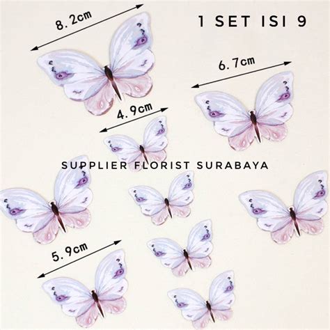 Jual Topper Hiasan Kue Kupu Kupu Butterfly Cake Topper Ulang Tahun