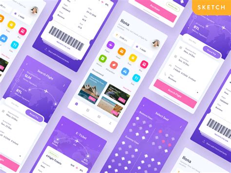 Flight App Ui Concept Sketch Mobile App Design Download Sketch Resource