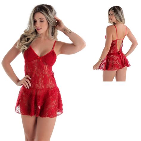 Roupa De Dormir Feminina Camisola De Luxo Sexy Sensual Linda Mercado