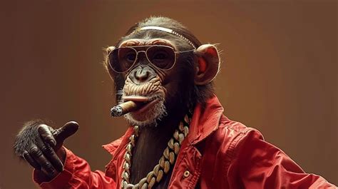 Premium Photo | A stylish monkey rapping and dancing