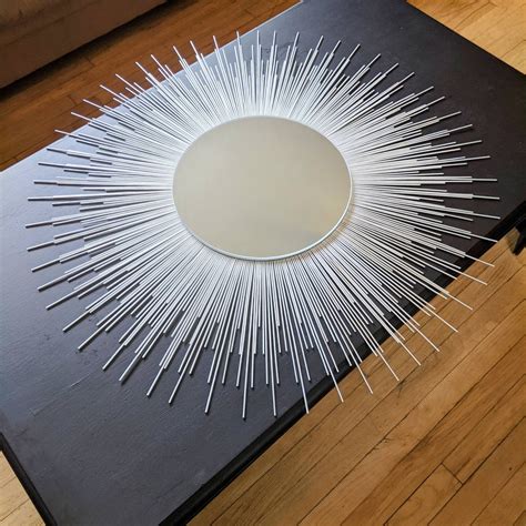 Extra Large 36 Silver Sunburst Mirror Starburst Home Decor Etsy