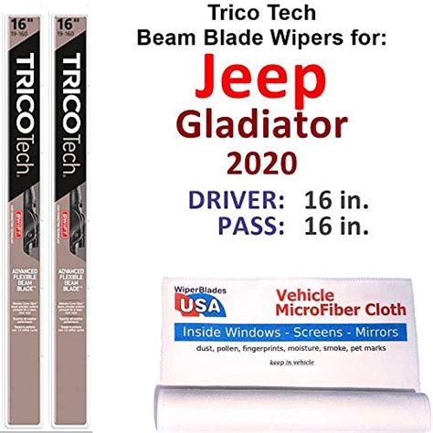 Beam Wiper Blades For Jeep Gladiator Set Trico Tech Beam Blades