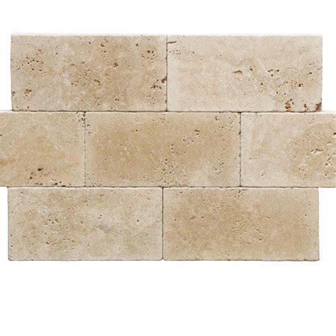 Ivory Travertine 6x12 Paver Tumbled Tilestate