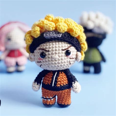 4in1 Naruto And Friends Crochet Pattern Team Seven Crochet Pattern