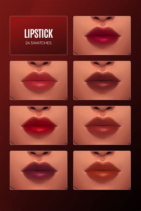 Soft Glam Lipstick Sims 4 Cc Makeup Sims Sims 4 Cc Skin