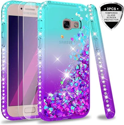 Leyi Coque Galaxy A Avec Verre Tremp Lot De Fille