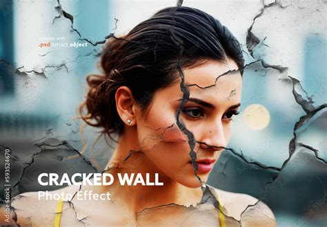 Cracked Wall Effect Stock Template | Adobe Stock