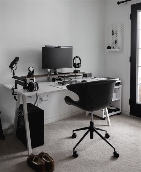 Black and White Desk Setups