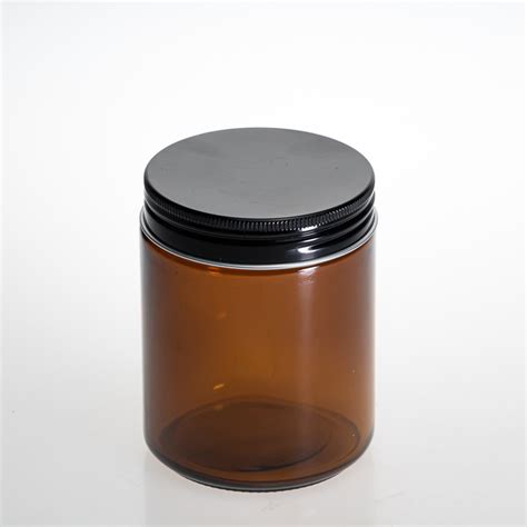 250ml Amber Glass Candle Jar With Aluminum Cap High Quality Glass Candle Jarglass Candle Jar