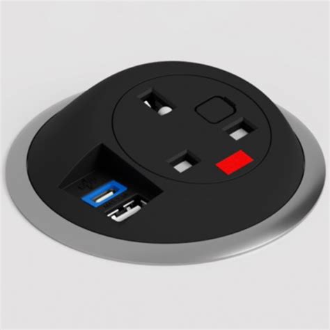 Pixel In Surface Power Module With Tuf Usb A Usb C Charging Black