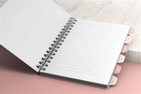 Mockup De Agenda Abas Realista Papelaria Psd Elo7