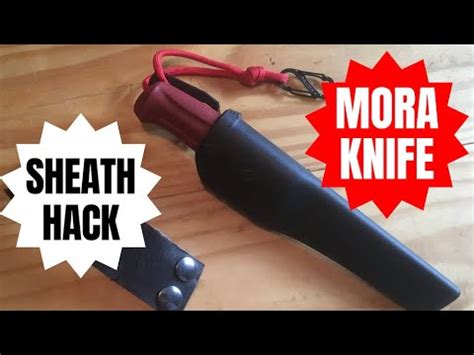 DIY Mora Knife Sheath Hack Button Attachment Point YouTube