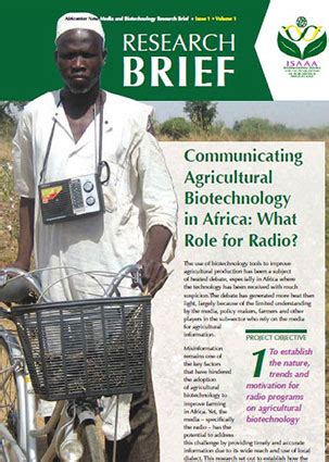 Communicating Agricultural Biotechnology In Africa What Role For Radio