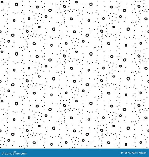 Seamless Black Dot And Circle Pattern Stock Vector Illustration Of