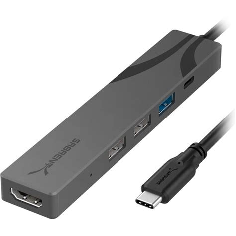 Sabrent In Multi Port Usb C Hub Gray Hb Shpu B H Photo