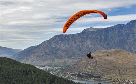 Tandem Paragliding Over Lake Wakatipu In Queenstown New Zealand