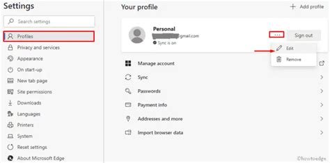 How To Change Profile Name On Chromium Edge Howtoedge