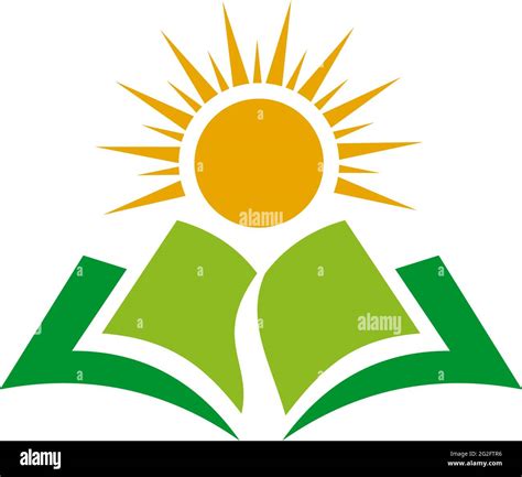 Book and sun logo design vector template Stock Vector Image & Art - Alamy