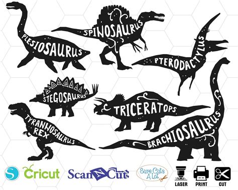 Dinosaur Silhouette SVG File Free