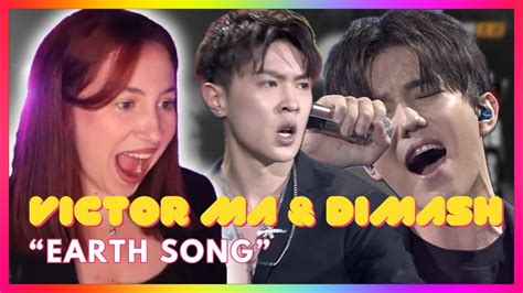 Victor Ma Dimash 马伯骞 迪玛希 Earth Song Mireia Estefano Reaction