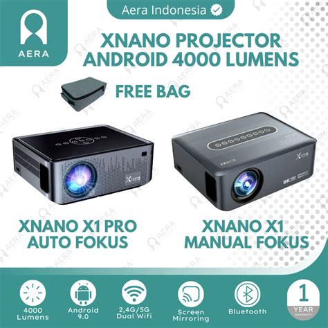 Jual Projector Xnano X1 Android 4000 Lumens Mirroring Bluetooth Full Hd