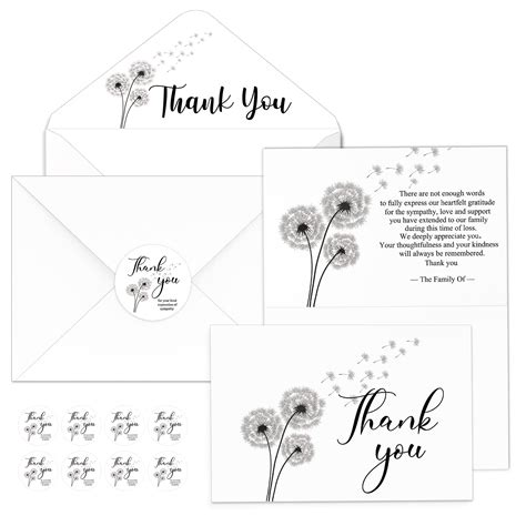 Buy 50 Pack Thank You Sympathy Cards Funeral Thank You Cards With