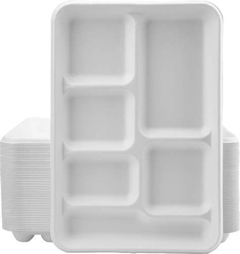 Amazon 500 Pack 5 Compartment Trays 100 Compostable Paper