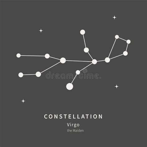 The Constellation of Virgo. the Maiden - Linear Icon. Vector Illustration of the Concept of ...