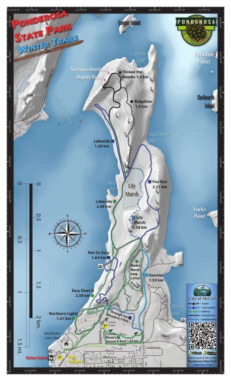 Ponderosa State Park Winter Trails Map by City of McCall | Avenza Maps