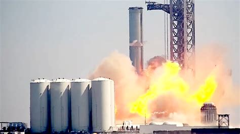 Watch Spacex S Mars Bound Starship Suffer A Fiery Setback On The Launchpad