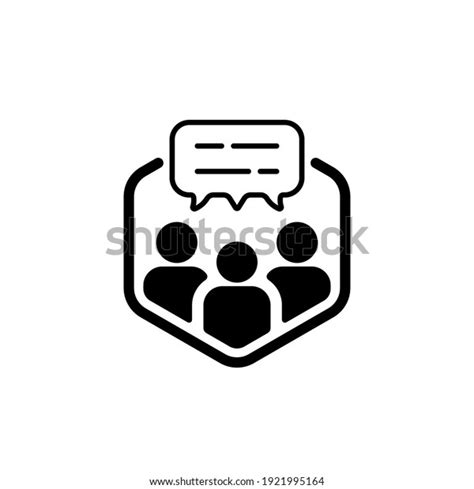 Simple Group Chat Logo Like Communication Stock Vector (Royalty Free ...