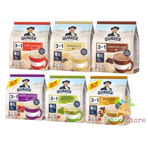 Jual Quaker 3 In 1 Oat Cereal Drink Malaysia Vanilla Chocolate Original Berry Mocha Matcha 420gr