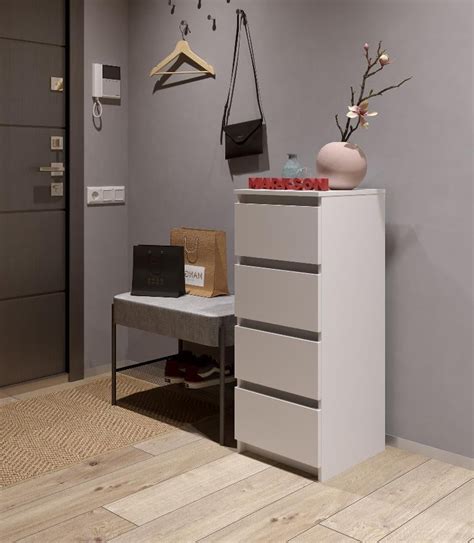 ᐉ Комод на 4 висувних ящики Білий (MS402) • Краща ціна в Києві, Україні ...