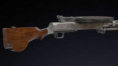 Degtyaryov Machine Gun Low Poly - 3D Model by frezzy
