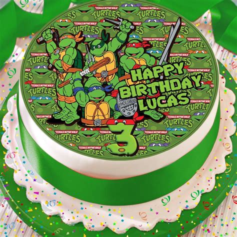 Buy Mutant Ninja Turtle Birthday Personalised Inch Edible Icing