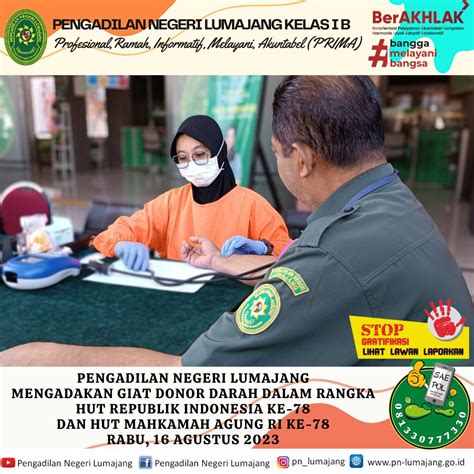 Pengadilan Negeri Lumajang Kelas IB Menyelenggarakan Kegiatan Sosial