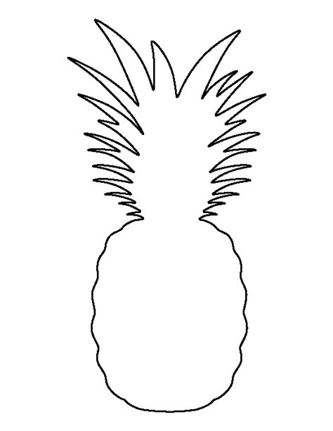 Printable Pineapple Template Pineapple Template Pineapple Crafts Pineapple Art