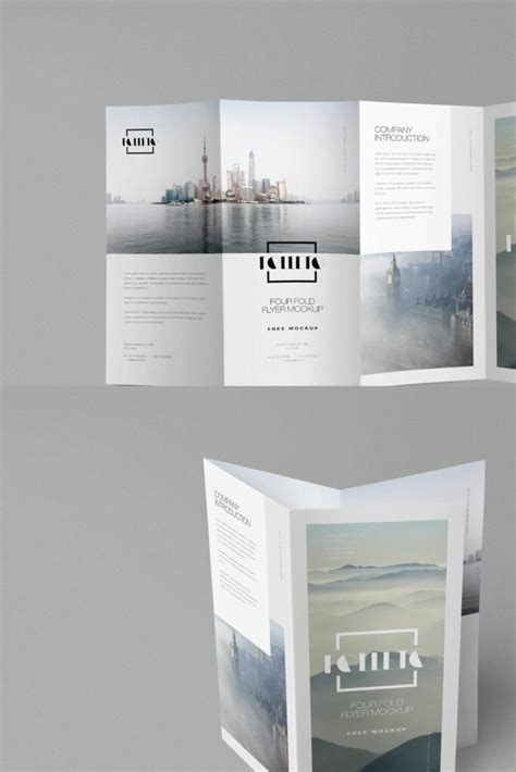 Quad Fold Brochure Mockups Masterbundles