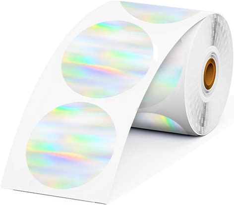 2 Inch Holographic Circle Thermal Sticker Labels Self Adhesive Round Direct