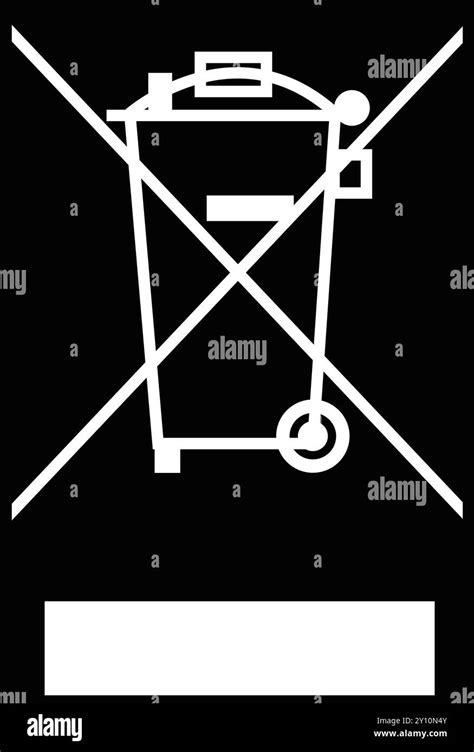 Weee Label Sign White Waste Electrical And Electronic Equipment