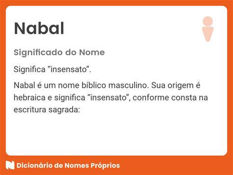 Significado do nome Nabal - Dicionário de Nomes Próprios